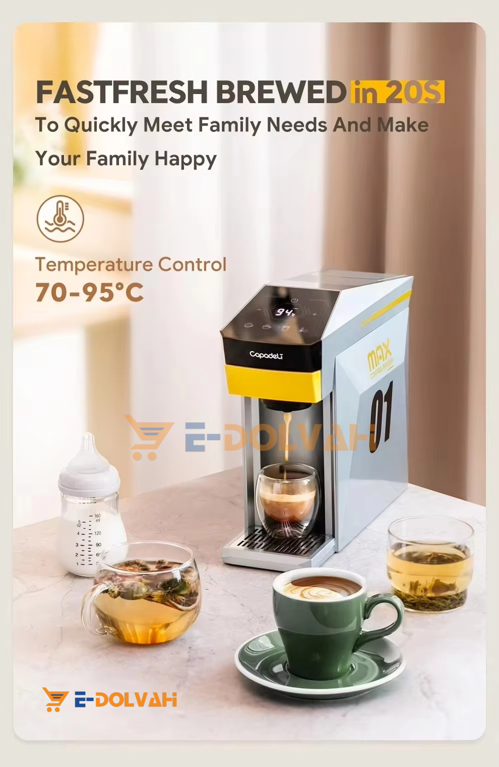 DG NS Machine à Expresso 3-en-1/000100 – Café Barista à Domicile