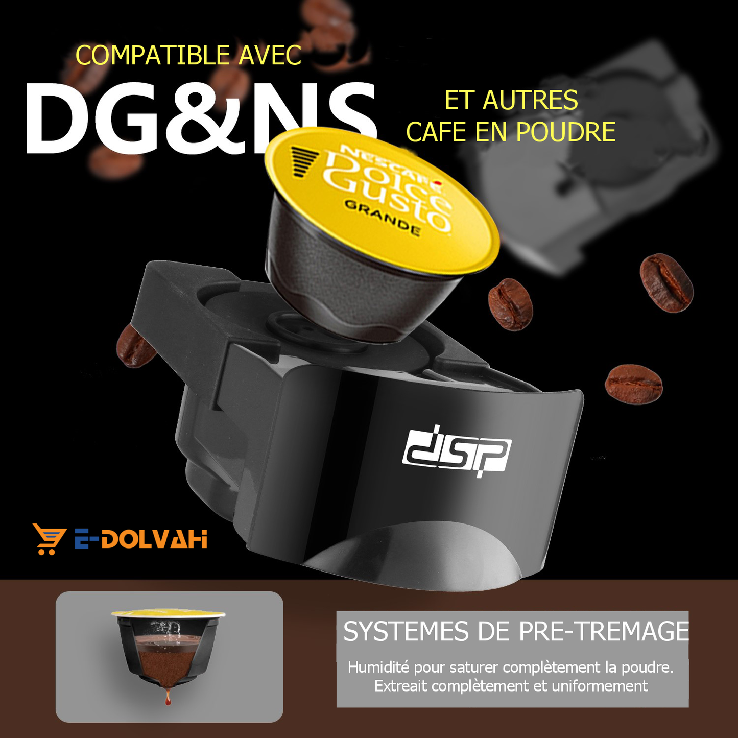 Cafetière DSP Pro/000103, multi-capsules à service unique