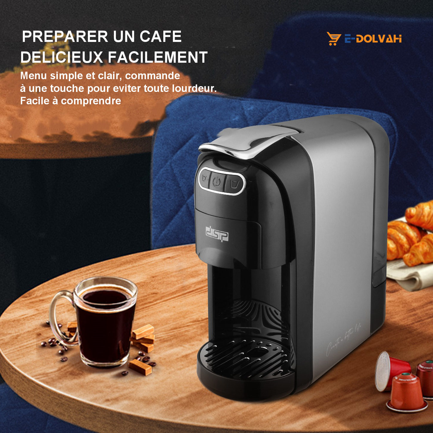 Cafetière DSP Pro/000103, multi-capsules à service unique