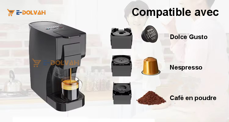 Machine à Expresso 3-en-1 /000102– Le plaisir du café, à votre rythme