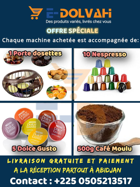 DG NS Machine à Expresso 3-en-1/000100 – Café Barista à Domicile