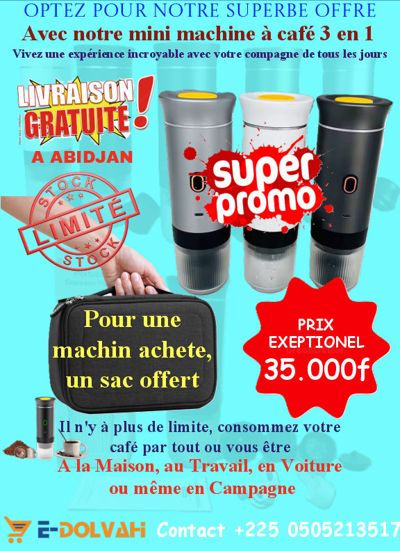 Machine à café portable 3-en-1 USB /000105– Expresso sans fil pour voiture, maison, bureau, camping